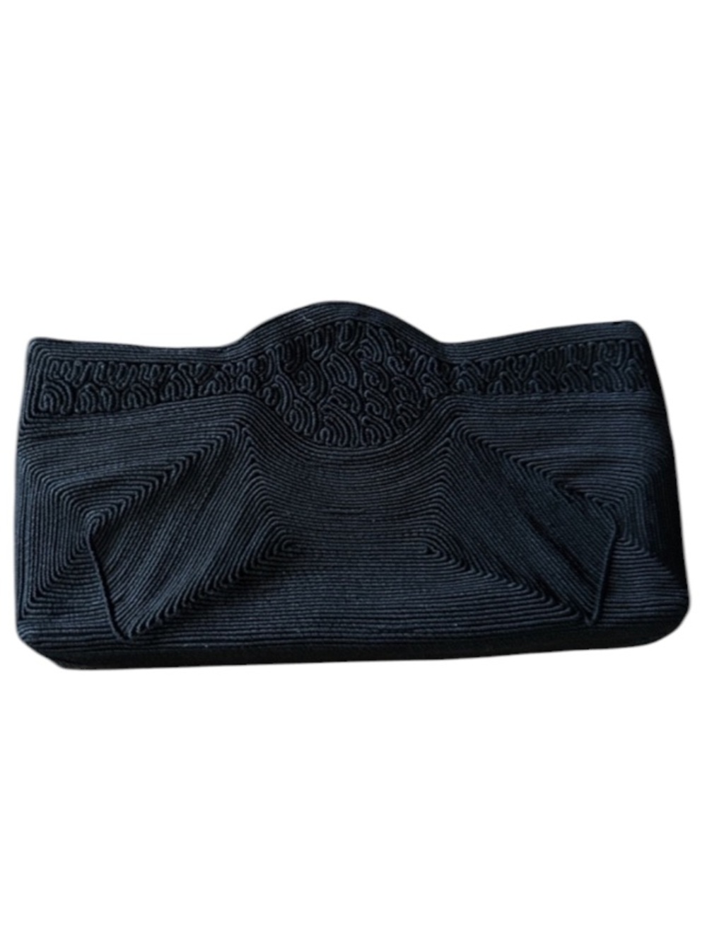Vintage Black Art Deco CORDE Clutch - Picture 3 of 8